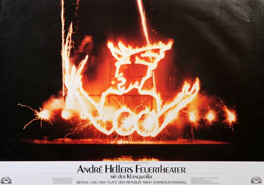 Andre Heller, Feuertheater mit Klangwolke,Berlin, 1984