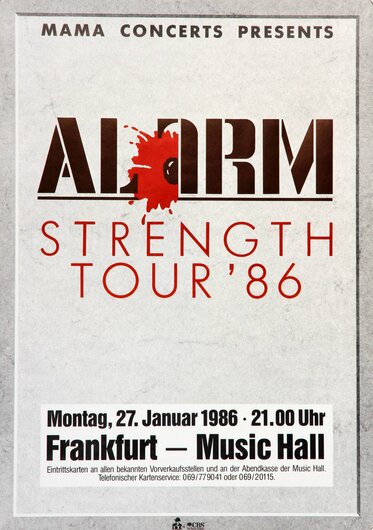 Alarm - Strength On Tour, Frankfurt 1986