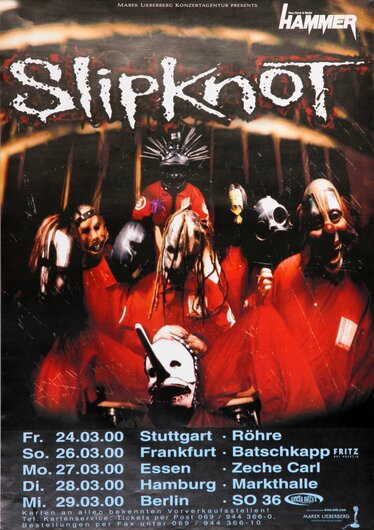 Slipknot - Wait And Bleed, All Dates, 2000