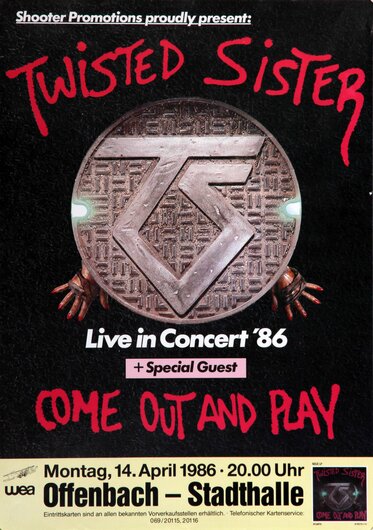 Twisted Sister - Come Out And Play, Offenbach 1986