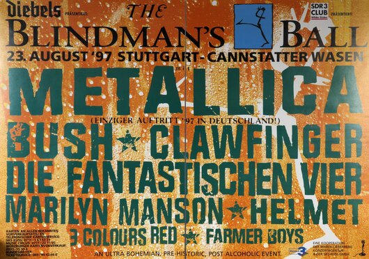 Metallica Open Air - The Blindmans Ball - 2x DIN A1 - 2 Teile, Stuttgart 1997