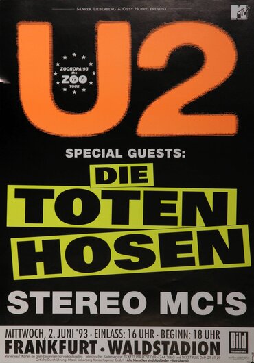 U2 & Die Toten Hosen & Stereo MC´S, FRA, 1993