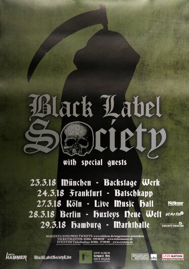 Black Label Society - Grimmest Hits, All Dates 2018