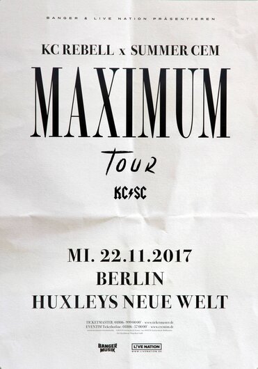 KC Rebell X Summer Cem - Maximum Tour, Berlin 2017