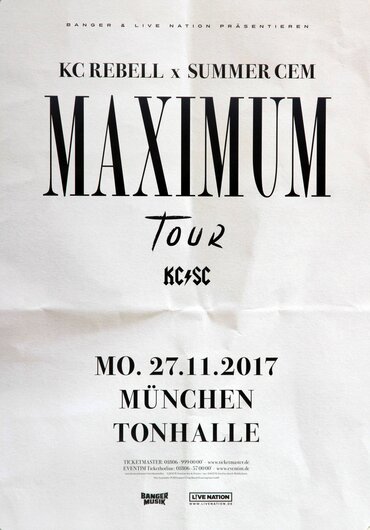 KC Rebell X Summer Cem - Maximum Tour, München 2017