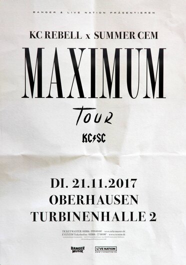 KC Rebell X Summer Cem - Maximum Tour, Oberhausen 2017