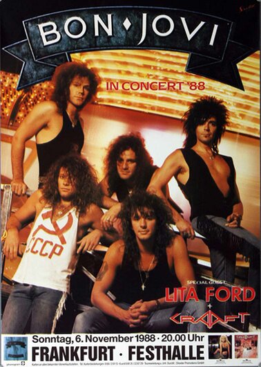 Kopie von Bon Jovi - New Jersey, Frankfurt 1988 - Konzertplakat