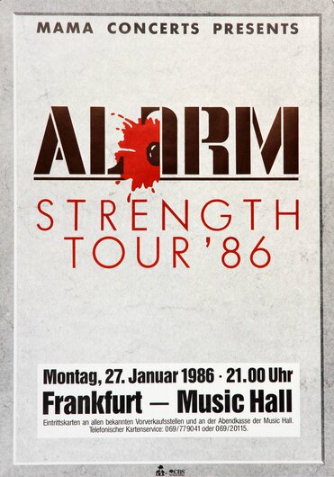 Alarm - Strength Tour, Frankfurt 1986