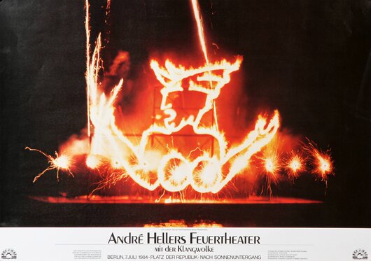 Andrè Heller, Feuertheater mit Klangwolke, Berlin, 1984