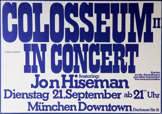 Colosseum In Concert - Electric Savage, München 1977