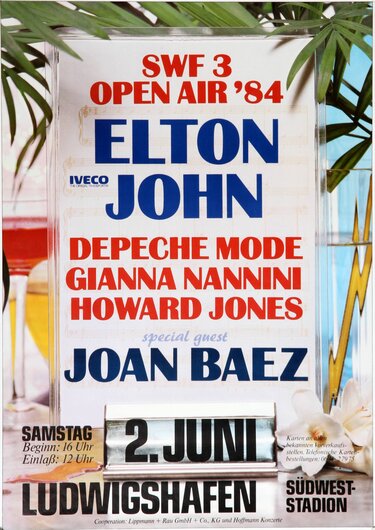 Elton John - Depeche Mode etc.  -  SWF 3 Open Air 84, Ludwigshafen 1984