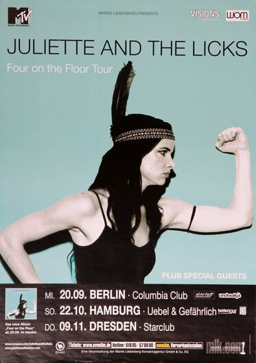 Juliette And The Licks - Four On The Floor Tour, All The Dates 2006