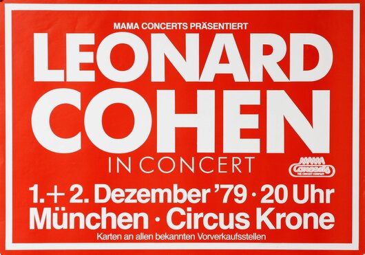 Leonard Cohen  - In Concert, Mnchen 1979