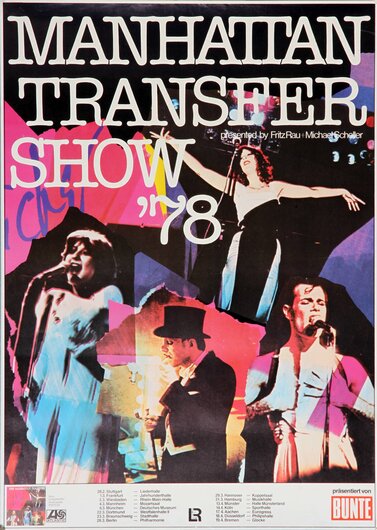 Manhattan Transfer Show 78 - Alle Tour Dates, All The Dates 1978