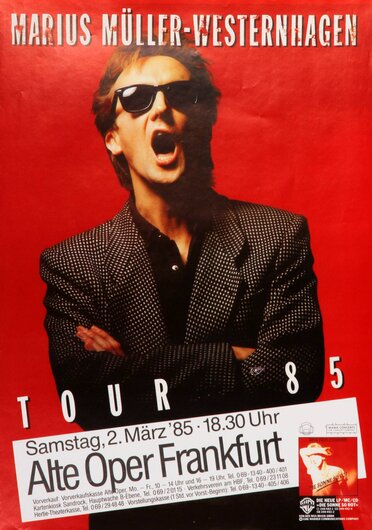 Marius Müller-Westernhagen - Live On Tour ´85, Frankfurt 1985