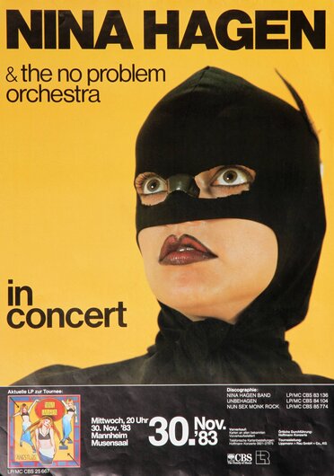 Nina Hagen, In Concert, small tear + small fold, Mannheim, 1983,