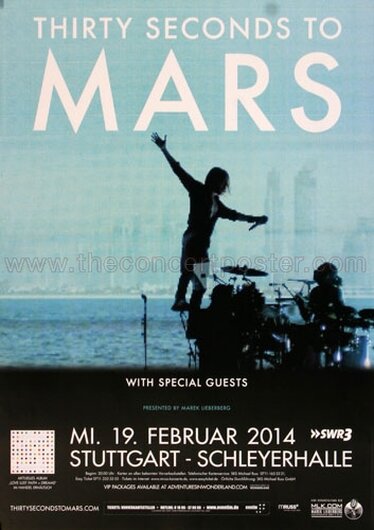 30 Seconds to Mars - In The Air , Stuttgart 2014 - Konzertplakat