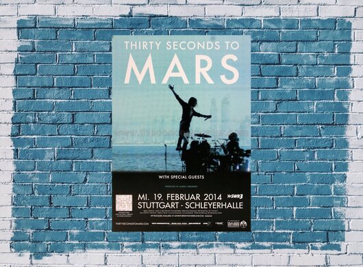 30 Seconds to Mars - In The Air , Stuttgart 2014 - Konzertplakat