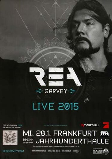 Rea Garvey - Pride , Frankfurt 2015 - Konzertplakat