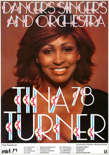 Tina Turner with Dancers, Singers and Orchestra, All The Dates, 1978, small tears at the edge,