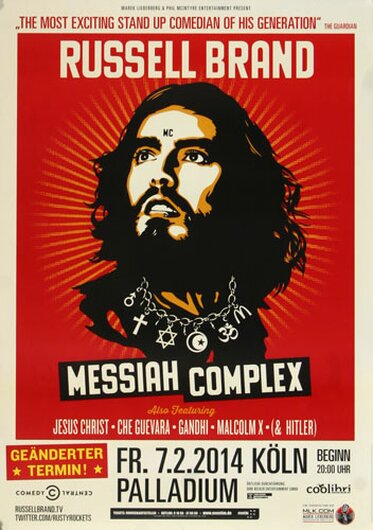 Russel Brand - Messiah Complex , Köln 2014 - Konzertplakat