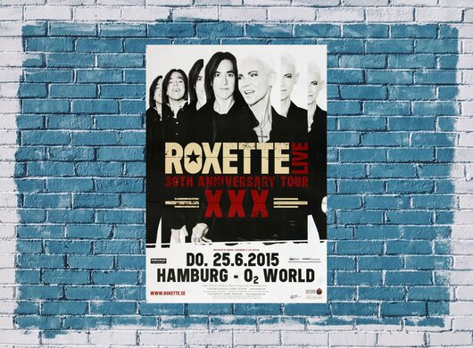 Roxette - Live Tour , Hamburg 2015 - Konzertplakat