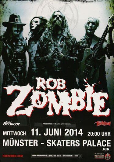 Rob Zombie - Pussy Liquor, Münster 2015 - Konzertplakat
