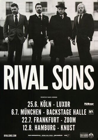 Rival Sons - Electric , Tour 2015 - Konzertplakat