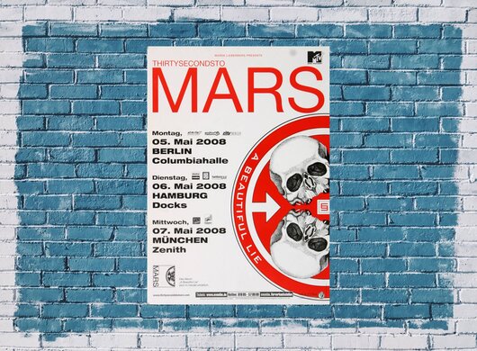30 Seconds to Mars - This Is War, Tour 2008 - Konzertplakat
