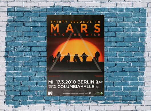 30 Seconds to Mars - In To The Wild, Berlin 2010 - Konzertplakat