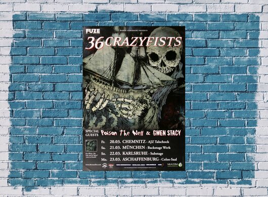 36 Crazyfists - The Tide, Tour 2009 - Konzertplakat