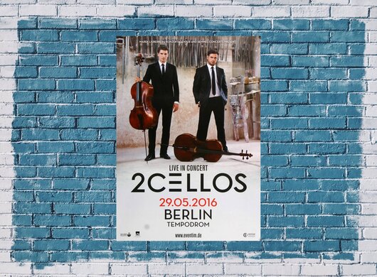 2Cellos - Thunderstruck , Berlin 2016 - Konzertplakat