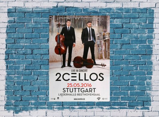 2Cellos - Thunderstruck , Stuttgart 2016 - Konzertplakat