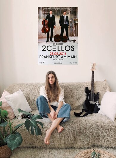 2Cellos - Thunderstruck , Frankfurt 2016 - Konzertplakat
