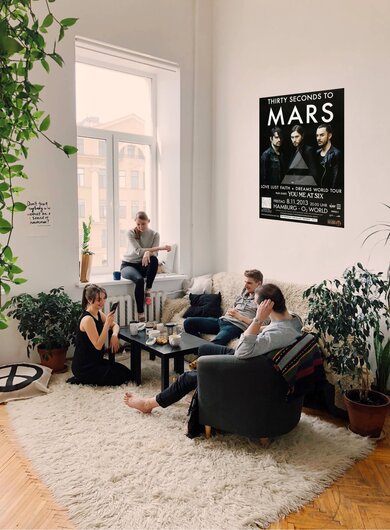 30 Seconds to Mars - Love Lust , Hamburg 2013 - Konzertplakat