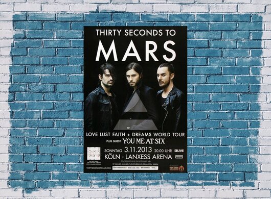30 Seconds to Mars - Love Lust , Köln 2013 - Konzertplakat