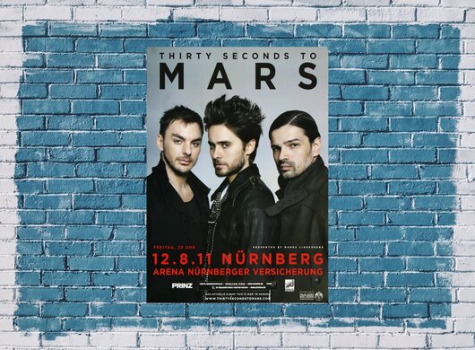 30 Seconds to Mars - In To The Wild , Nürnberg 2011 - Konzertplakat