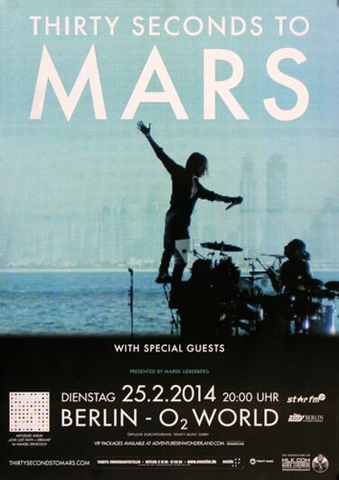 30 Seconds to Mars - In The Air , Berlin 2014 - Konzertplakat