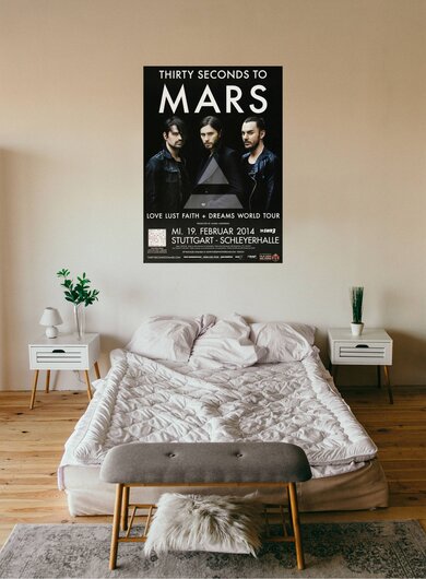30 Seconds to Mars - Dreams World , Stuttgart 2014 - Konzertplakat