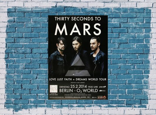 30 Seconds to Mars - Deams World , Berlin 2014 - Konzertplakat