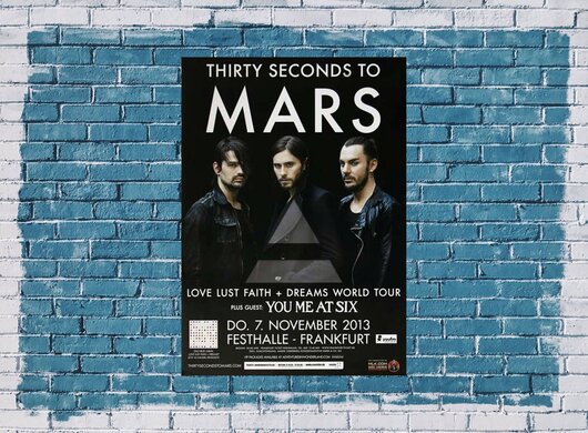 30 Seconds to Mars - Love, Lust, , Frankfurt 2013 - Konzertplakat