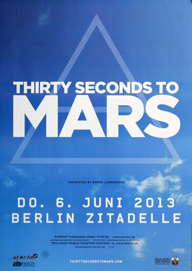 30 Seconds to Mars - Love Lust, Berlin 2013 - Konzertplakat