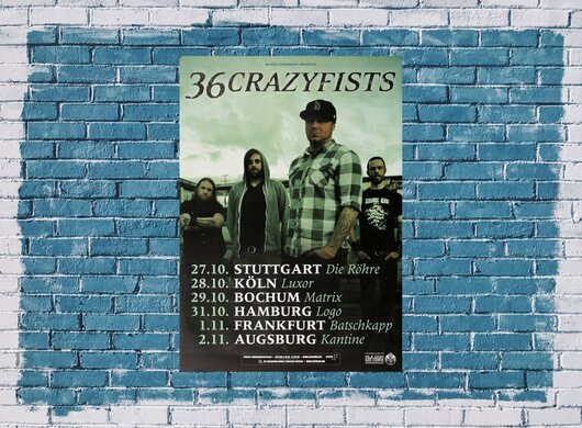 36 Crazyfists - Collisions, Tour 2011 - Konzertplakat