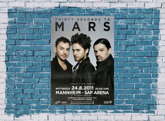 30 Seconds to Mars - In To The Wild , Mannheim 2011 - Konzertplakat