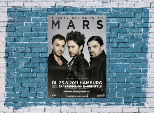 30 Seconds to Mars - In To The Wild , Hamburg 2011 - Konzertplakat