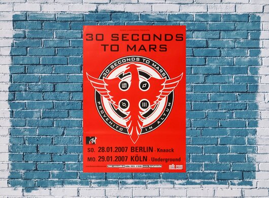 30 Seconds to Mars - Provehito In Altum, Berlin & Köln 2007 - Konzertplakat