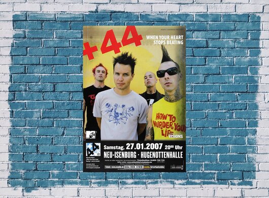 +44 - Baby Come On , Frankfurt 2007 - Konzertplakat