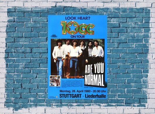 10 cc - Are You Normal, Stuttgart  1980 - Konzertplakat