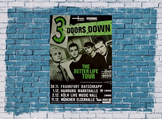 3 Doors Down - Better Life, Tour 2000 - Konzertplakat
