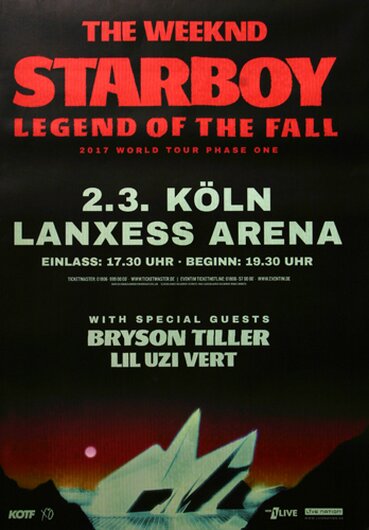 The Weeknd - Starboy, Köln 2017 - Konzertplakat